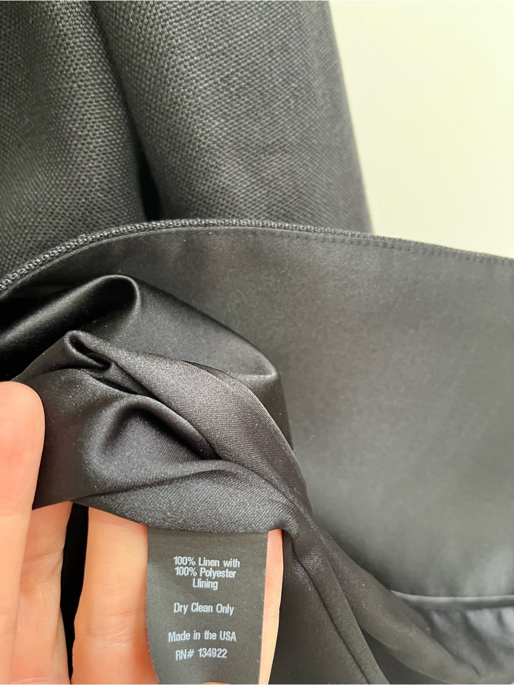 Emerson Fry Wingtip Black Linen Silk Blazer Size 10 - Picture 10 of 10